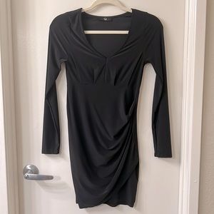Black long sleeve bodycon dress